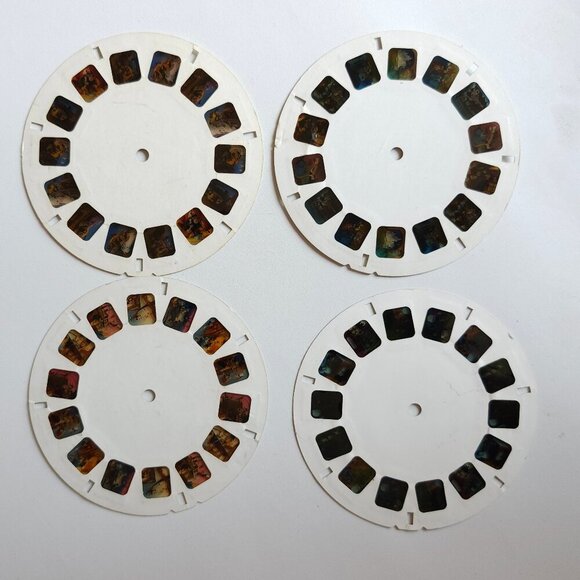 FUN VINTAGE MICKEY MOUSE VIEW MASTER REELS LOT OF 4 - Picture 2 of 2